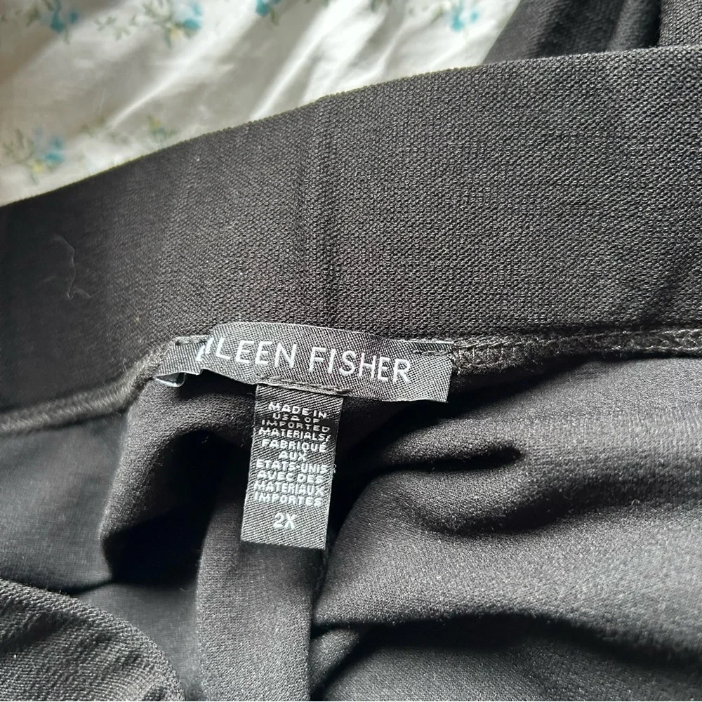 Eileen Fisher Plus Size 2X System Pull On Washable Crepe Straight Ankle Pants - Picture 5 of 6